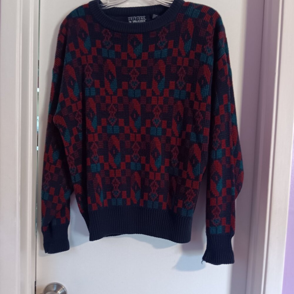 VINTAGE EDITIONS BY VAN HUESEN MEN'S CREW NECK SWEATER SIZE SMALL